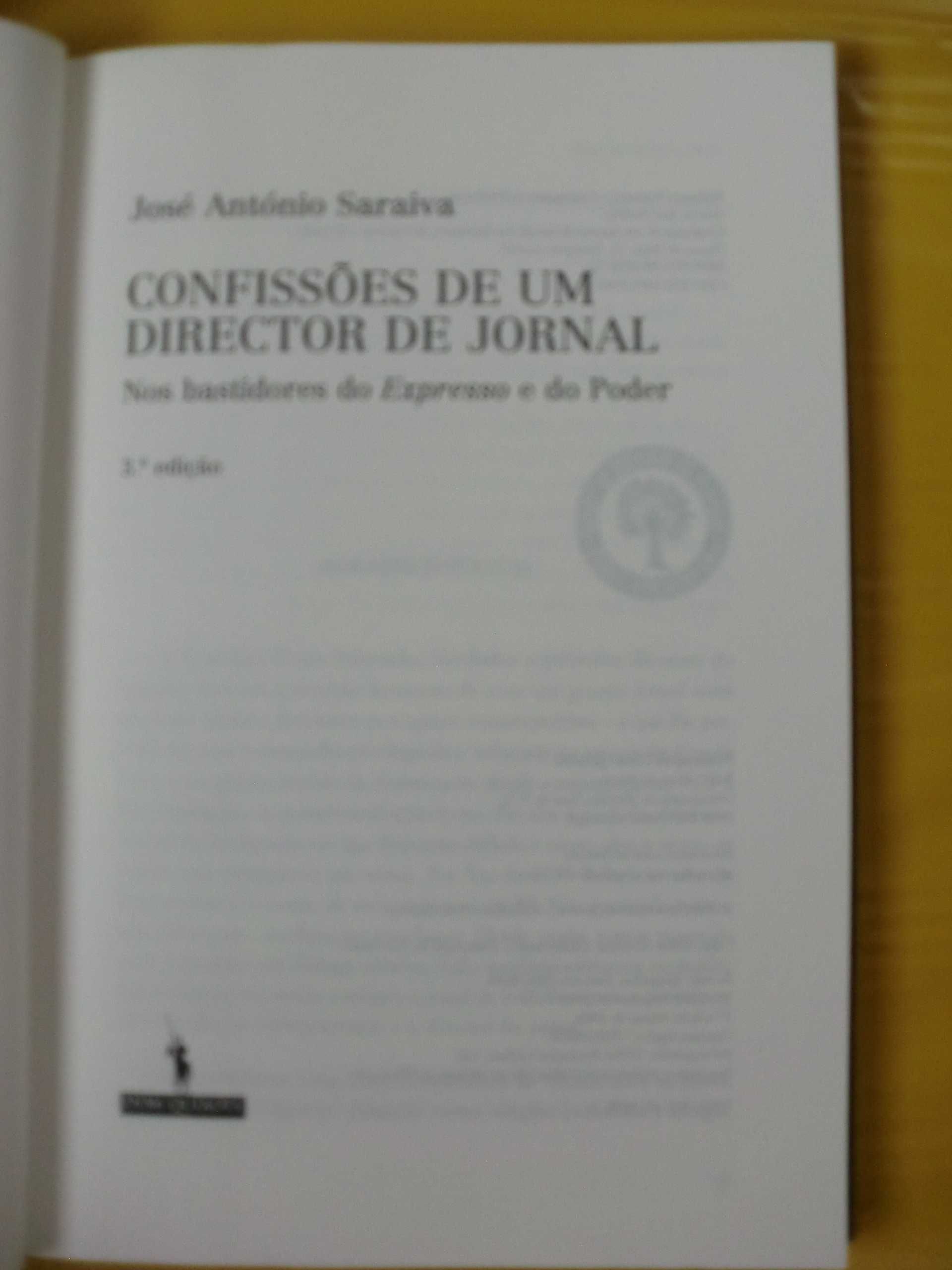 Confissões de um director de jornal
de José António Saraiva