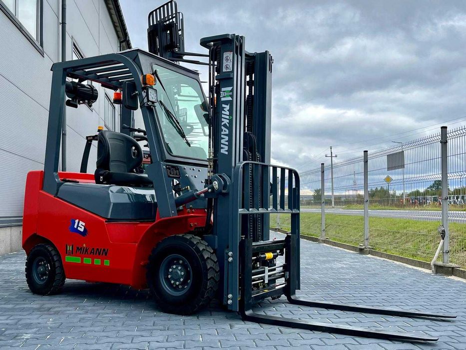 Wózek Widłowy 1,5T MIKANN, Maszt 4.5m,Triplex, Diesel , Półkabina
