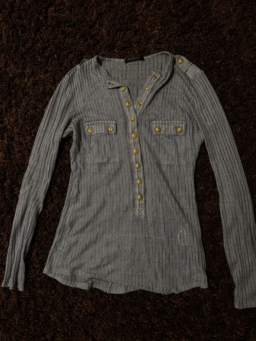 Блакитна кофтинка від бренду Balmain | оригінальна