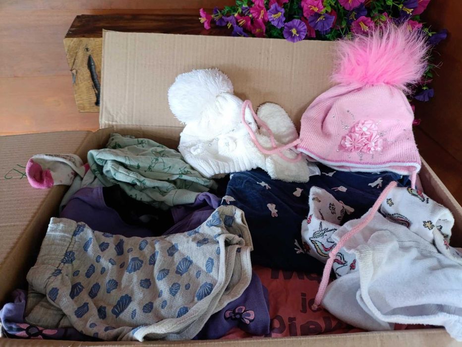 Mega paka ubranek dla dziewczynki 56–92, łóżeczko gratis!!!
