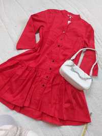Платье сукня красное сумочка