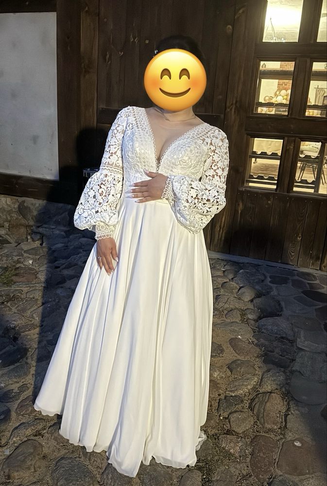 Suknia ślubna boho – koronka, po czyszczeniu