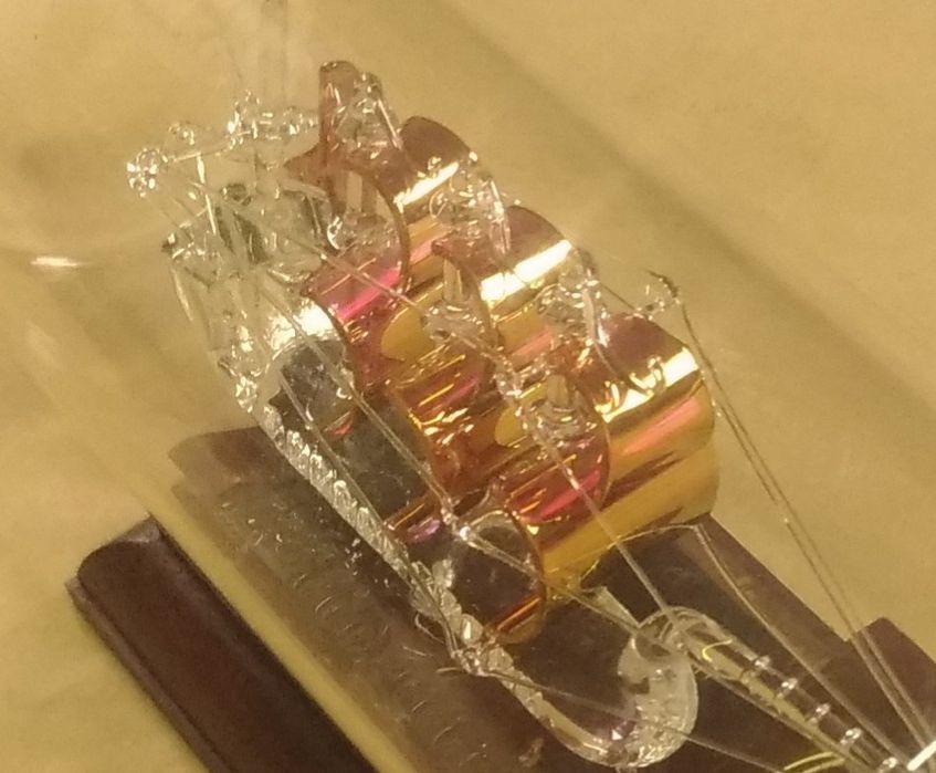 Caravela Histórica em Garrafa Vidro