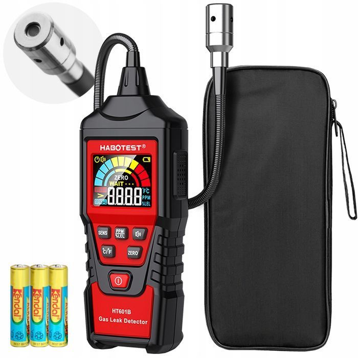 Detektor wycieków gazów miernik stężenia 9999 ppm 20,00% lel temp.