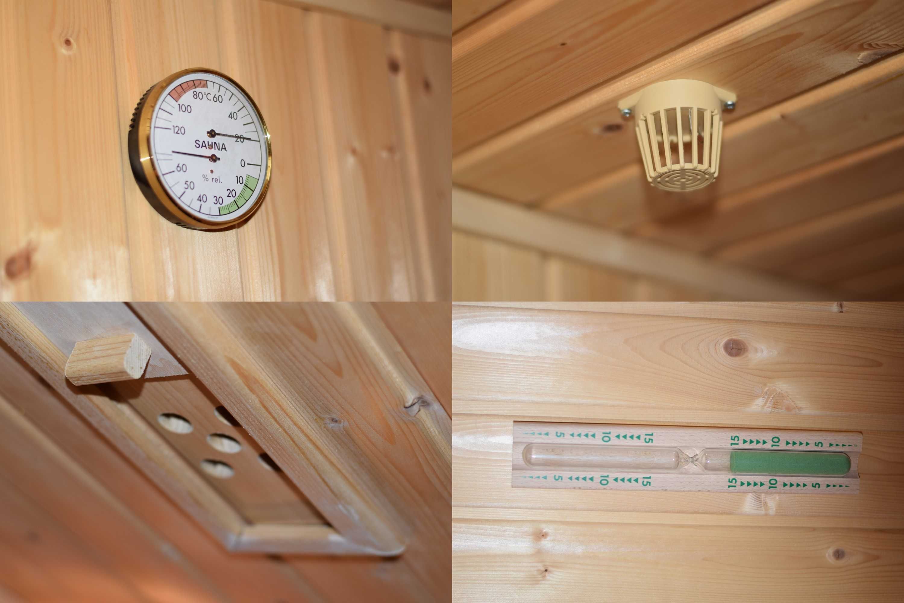 Sauna fińska (sucha) i mokra (parowa) 6 kW 2 głośniki DO DOMU