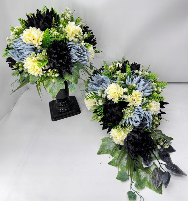 Komplet na grób stroik i bukiet na cmentarz