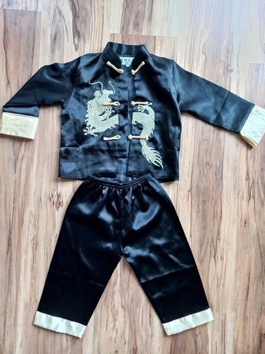 Strój Karnawałowy kimono dziecięce czarne