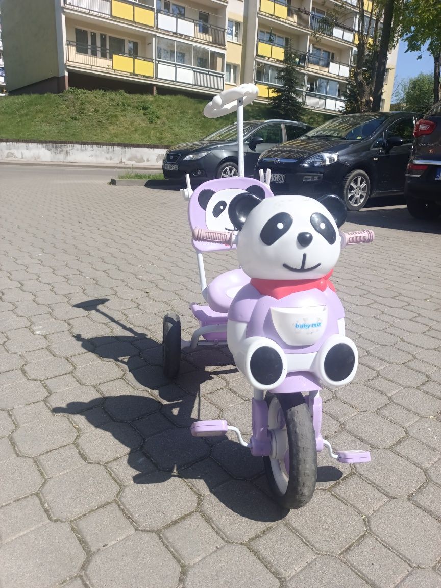 rowerek dziecięcy panda uchwyt do prowadzenia