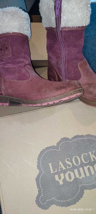 Buciki ,kozaki  zimowe dziewczęce LASOCKI