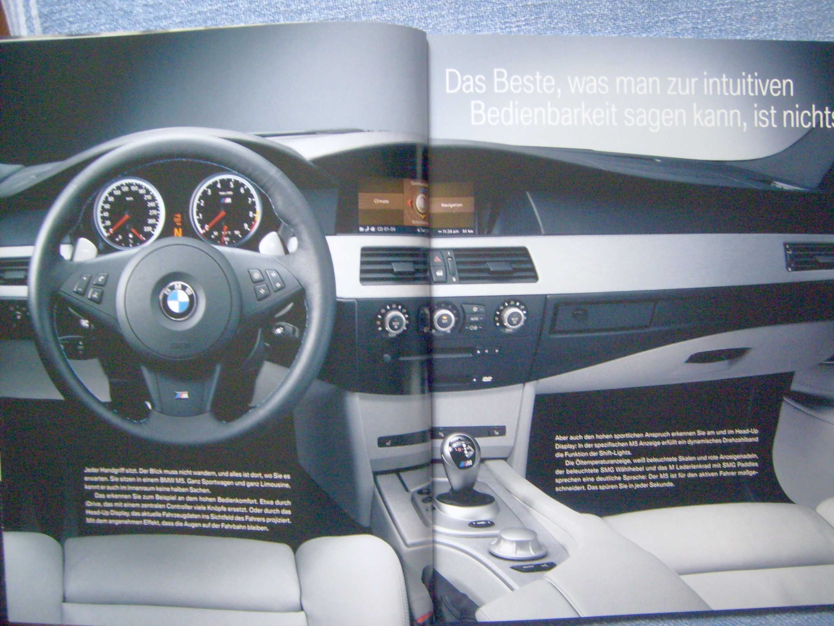BMW M5 E60 M-Power 2004 / obszerny prospekt 76 str., stan BDB
