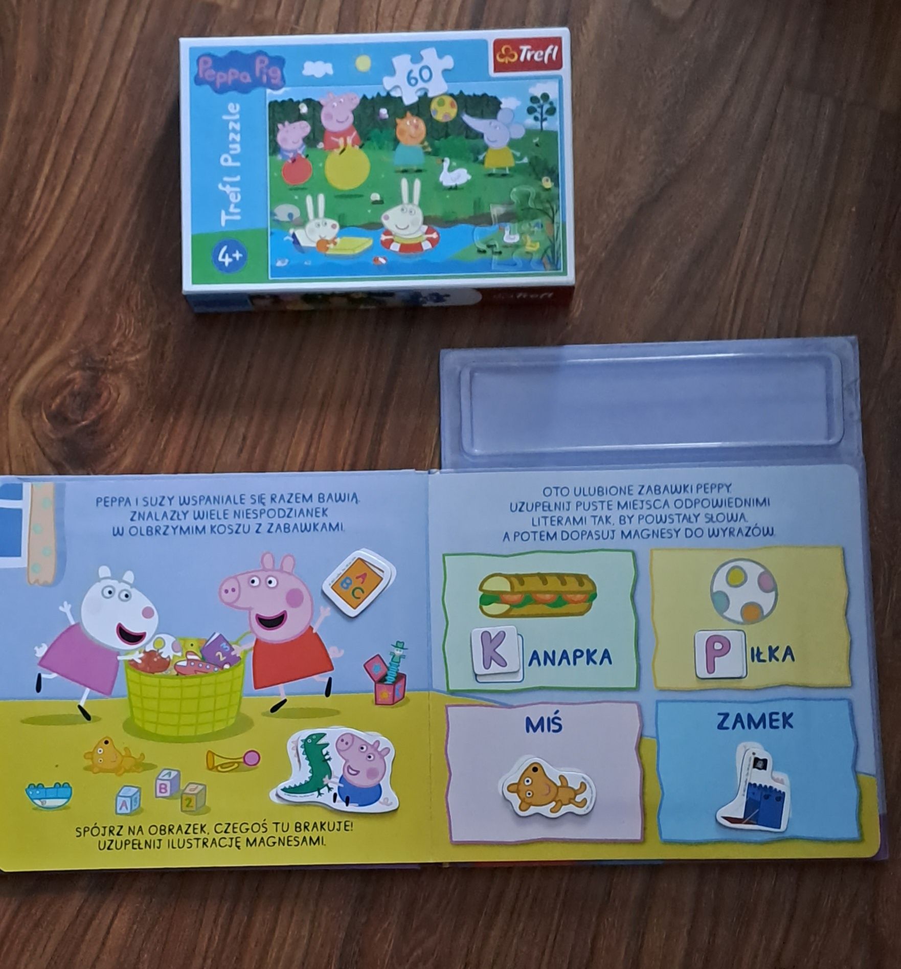 Puzzle i książka Świnka Peppa