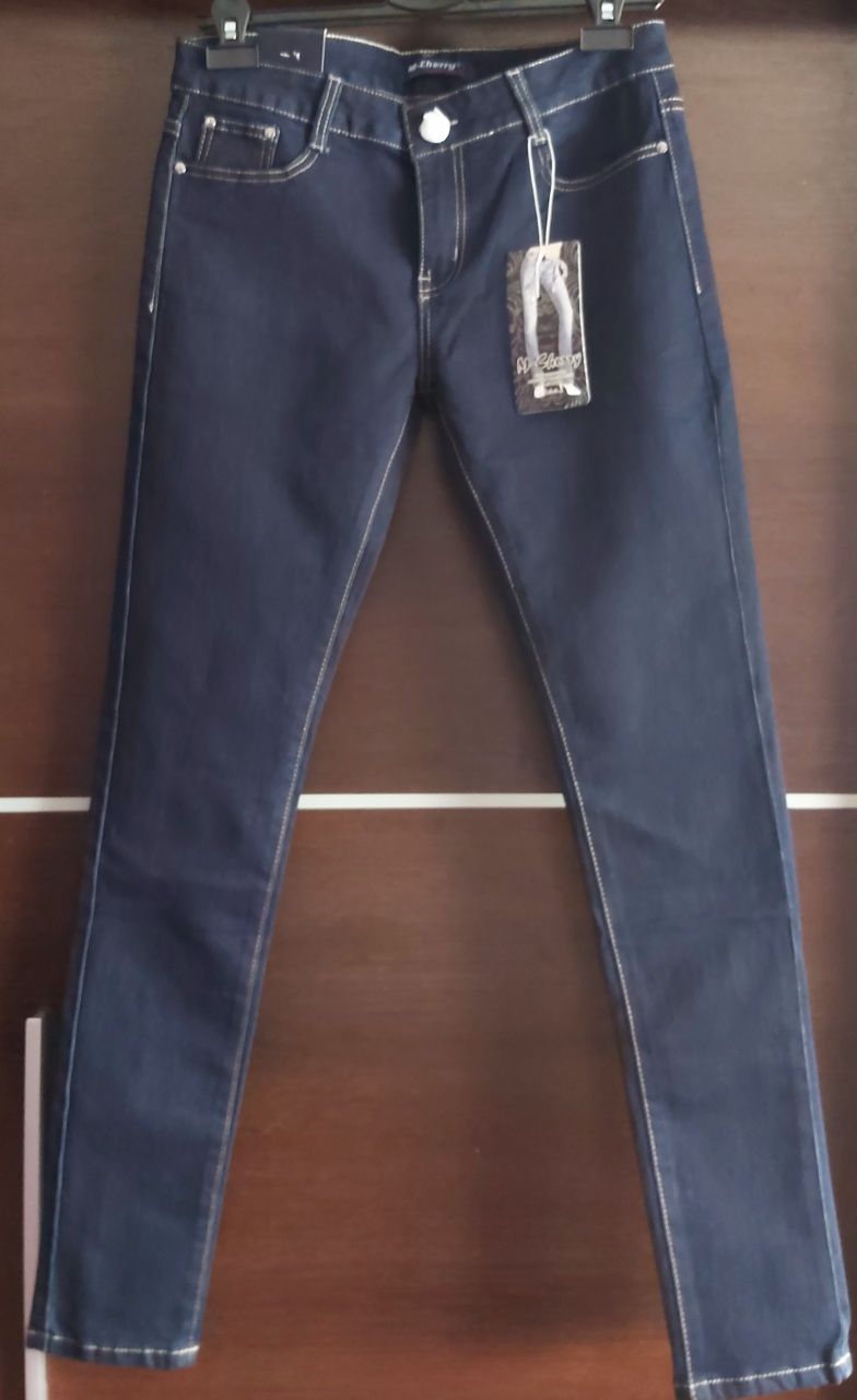 Spodnie jeansowe 2 pary granatowe Nowe M.Cherry
