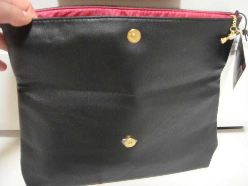 Клатч juicy couture черно-малиновый сумка джуси кутюр