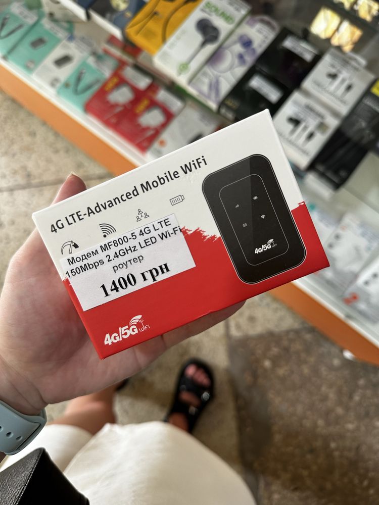 Портативный модем 4G LTE с Wi-Fi MF800-5 150Mbps для раздачи интернета