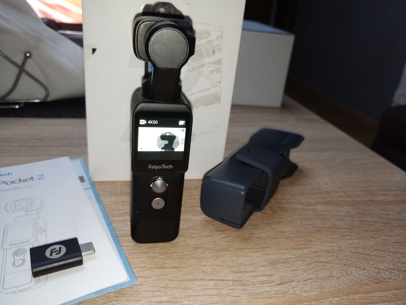 Kamera sportowa Feiyu  pocket 2 4k obudowa podwodna  adapter mikrofonu