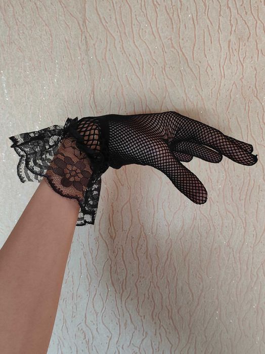 Gotyckie rękawiczki lolita siateczka koronka harajuku alternatywka