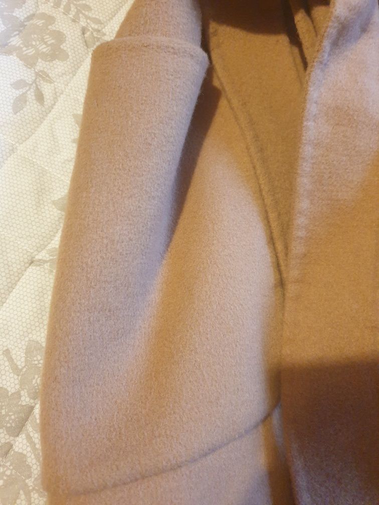Płaszcz szlafrokowy z wełną Zara XS,S,M.