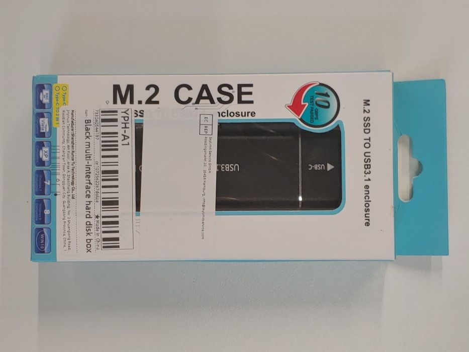 Карман зовнішній usb 3.1 to  M.2 SSD NMVe PSI-e до 10gbps