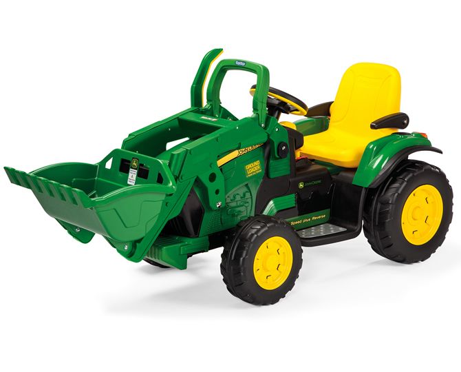 JOHN DEERE traktorek akumulatorowy dla dzieci. 12V koparka z turem