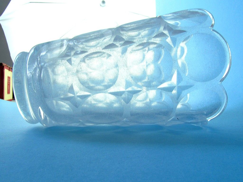 1970 kryształowy wazon op-art krakelura
