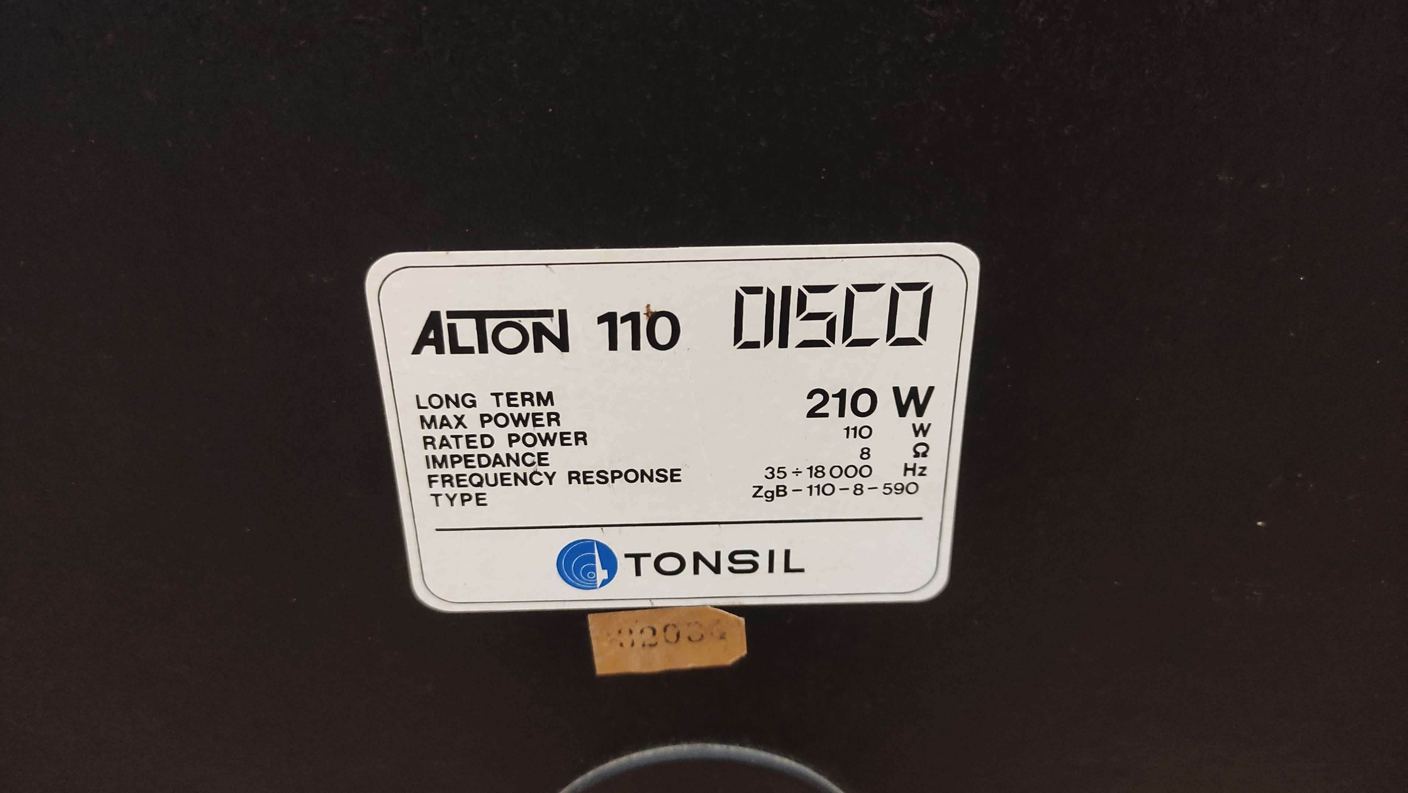 Kolumny Tonsil Alton 110 Disco! Unikat!