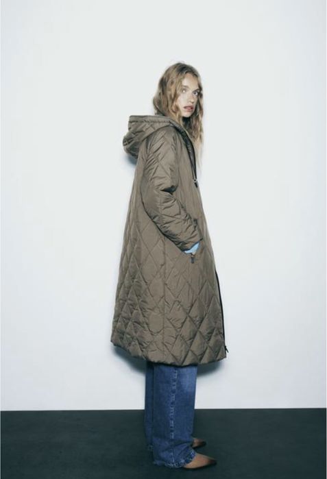 Пальто плащ подовжена куртка Zara