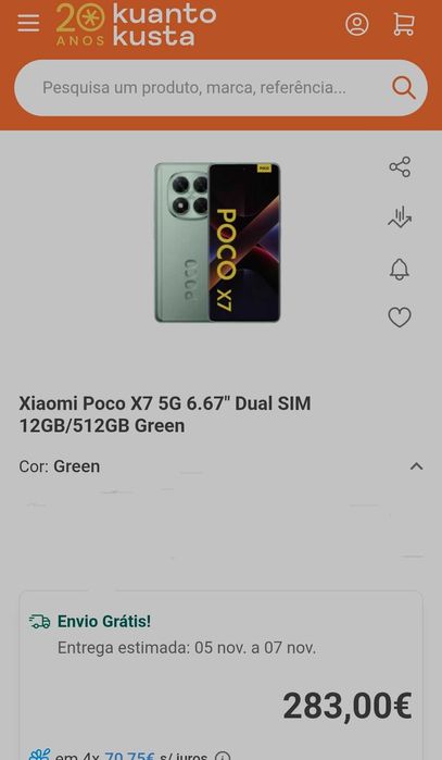 Xiaomi Poco X7 5g 12GB RAM ampliaveis 512GB ROM.
