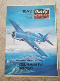 Model kartonowy Mały Modelarz 10/92 Samolot GRUMMAN F4$ WILDCAT