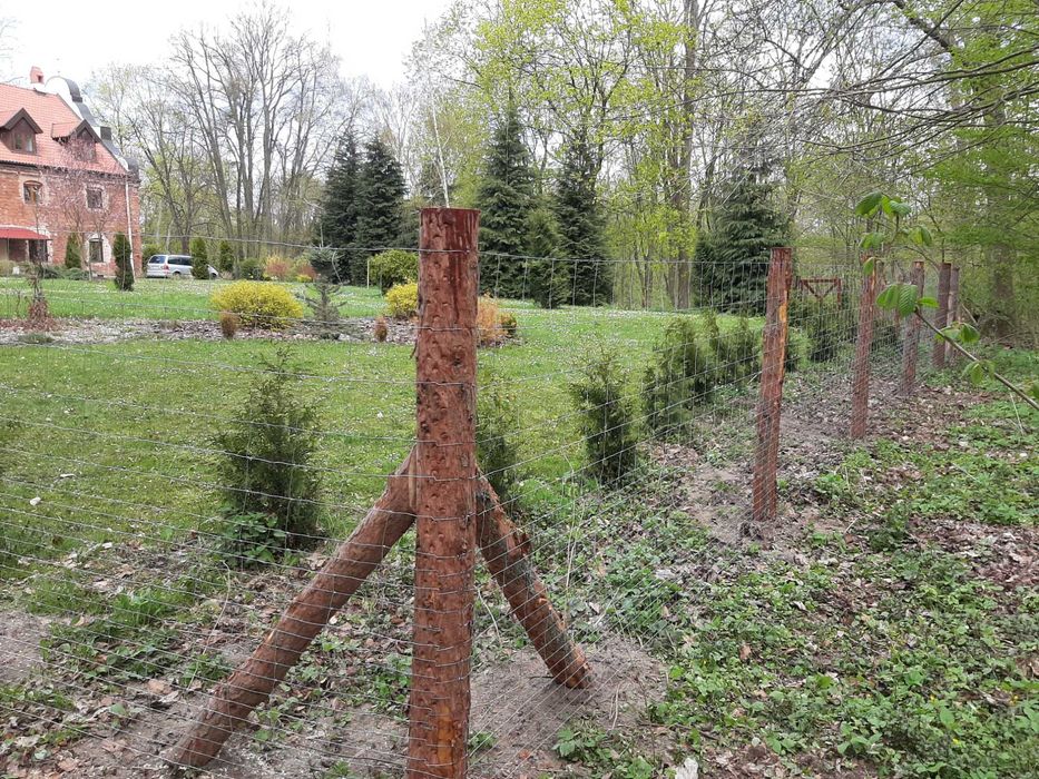 Ogrodzenia z siatki leśnej tymczasowe budowlane budowy działki ROD