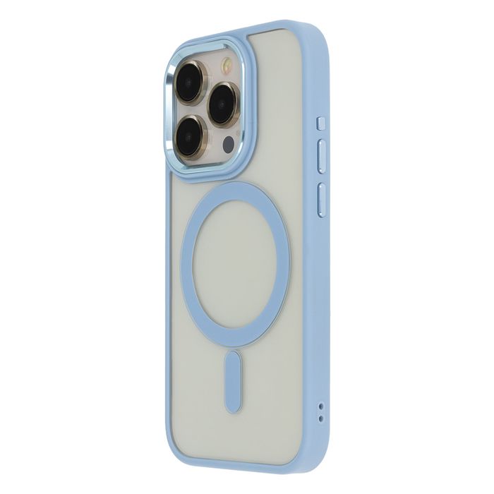 Nakładka Satin Elegant Mag do iPhone 15 Pro Max 6,7" niebieska