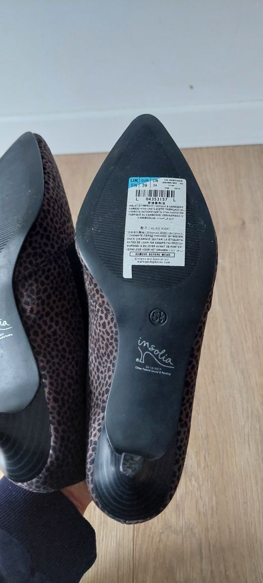 Marks&Spencer r.39 eleganckie botki na małej szpilce