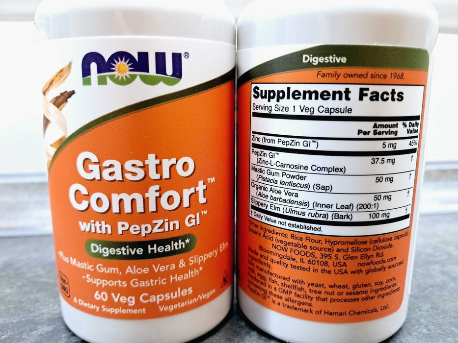 Now Foods, Gastro Comfort with PepZin GI (60 капс.), для пищеварения