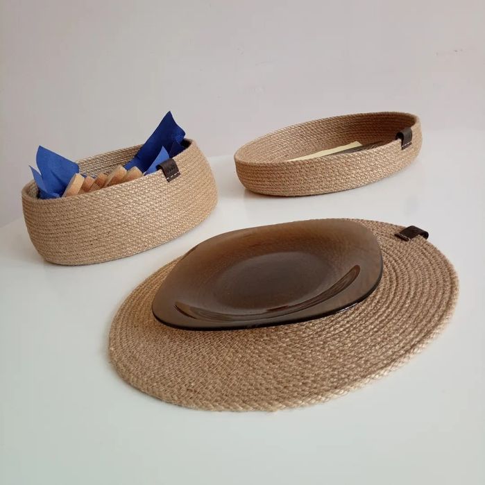 Джутові підставки. Плейсмати. Костери .