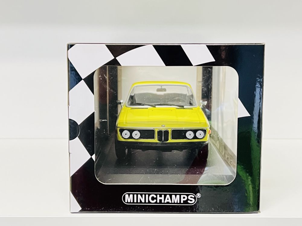 BMW 3.0 CSL E9 kolor żółty Minichamps 1/18