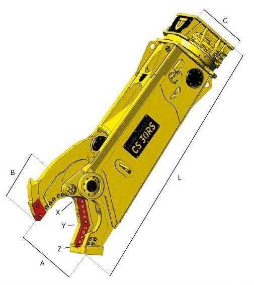 Koparka gąsienicowa Hitachi ZAXIS 350 + Nożyce TREVI BENNE do stali