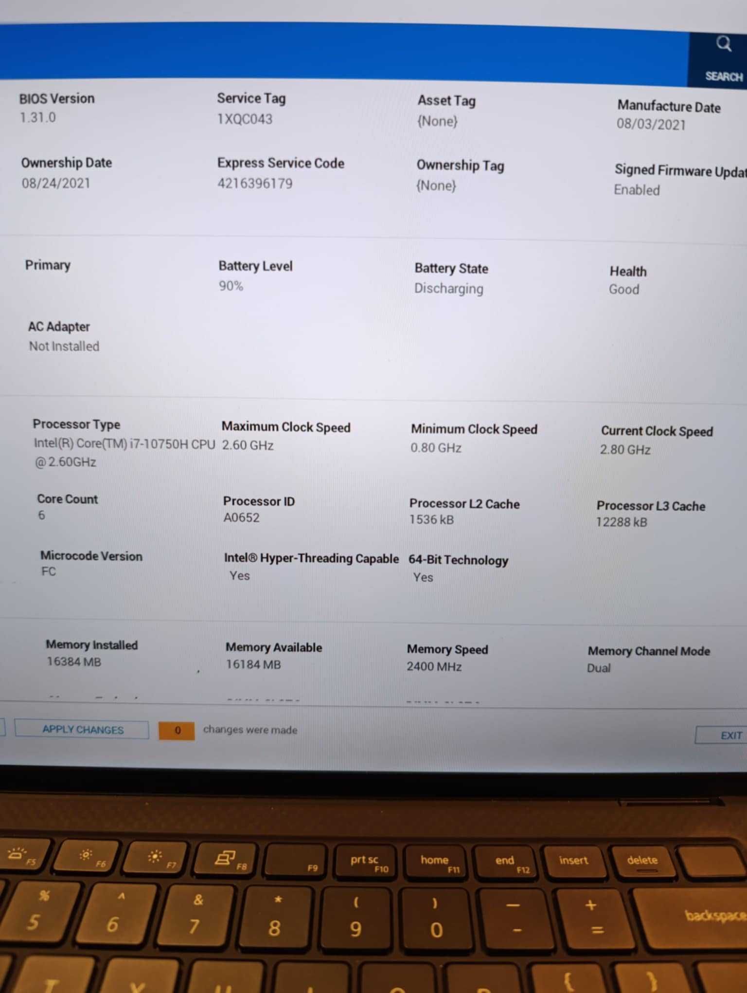 Dell Precision 5550 i7 2,6GHz 16GB 512GB Nvidia T1000 15,6" FHD Win11