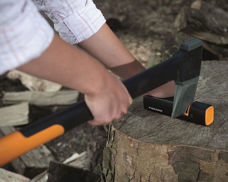 NOWY ZESTAW FISKARS 3w1: Siekiera X27 + X7 + Ostrzałka + GRATIS