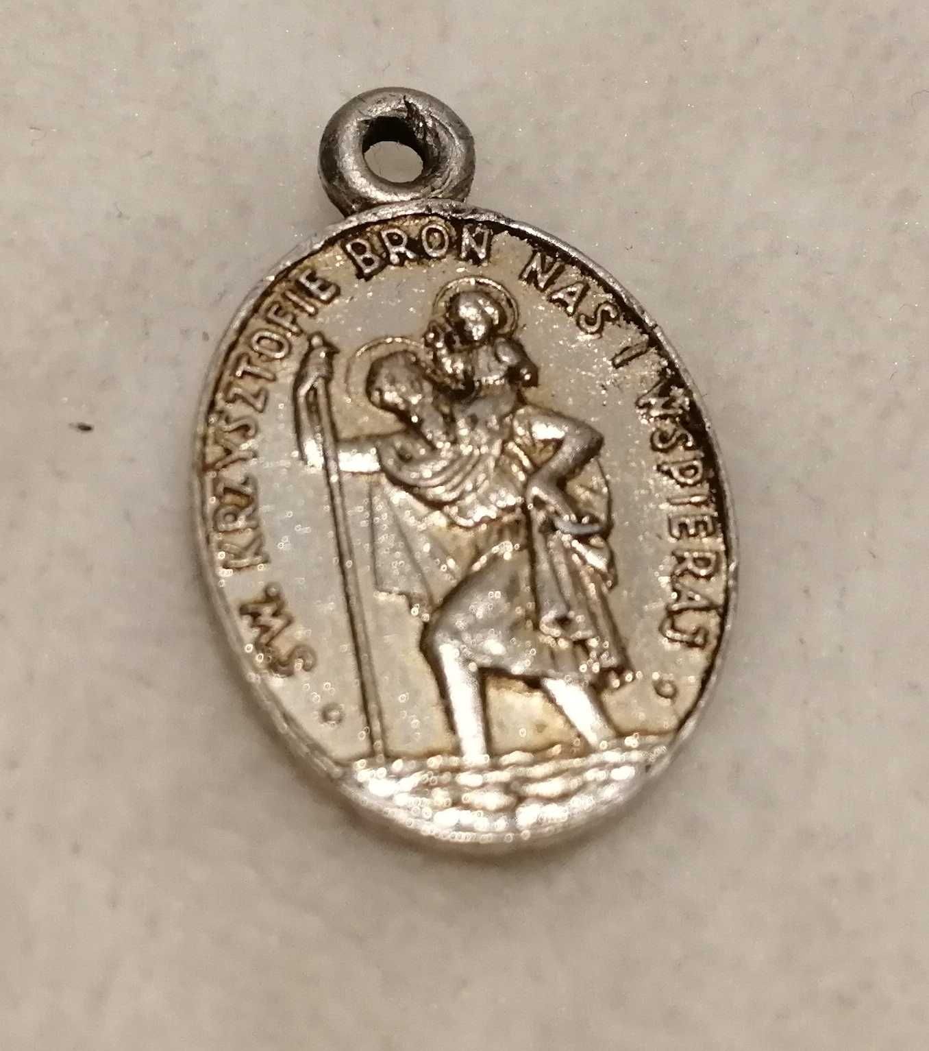 Wisiorek, medalik, Św. Krzysztof, 1,6x2,5cm (Kreatywne, Biżuteria)