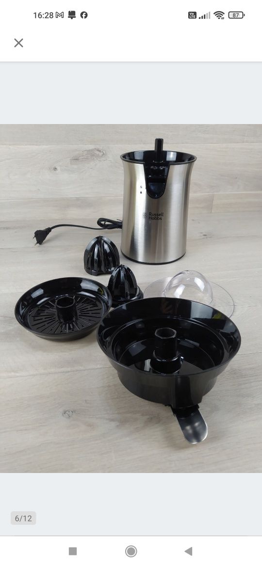 Russell Hobbs Wyciskarka do cytrusów 60W OPIS

Powystawowa z