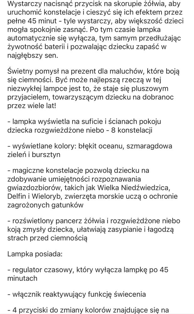 Lampka nocna projektor gwiazd firmy Cloud-B