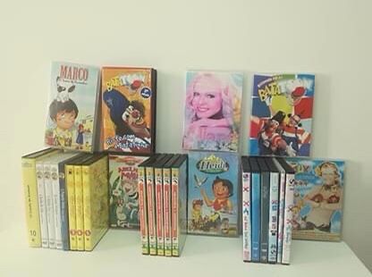 5 VHS e 21 DVD ( Rua sésamo, Marco, Hans Christian Anderson, Bataton,