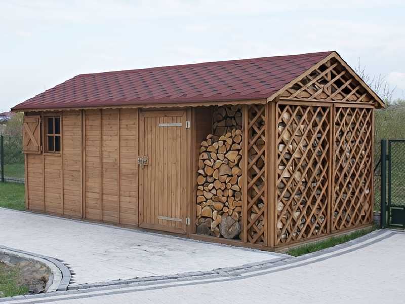 Drewutnia Kasia dach dwuspadowy 3x6 PRODUCENT