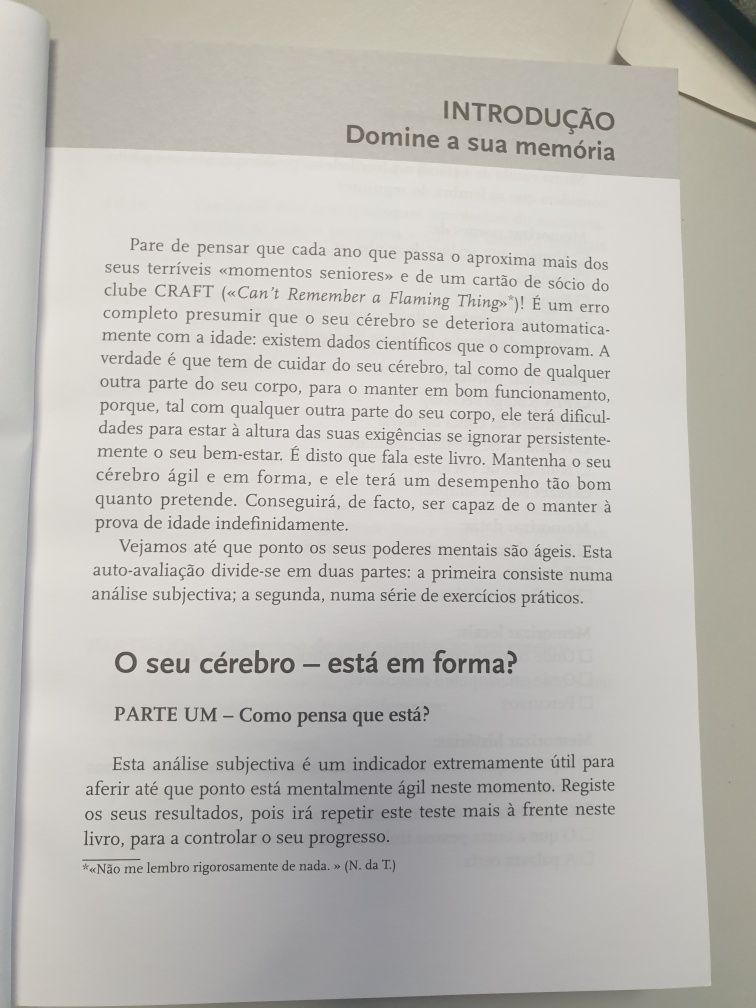 Livro um cérebro sempre jovem