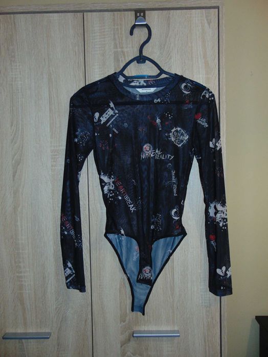 Reserved - półprzezroczyste damskie body - rozmiar S