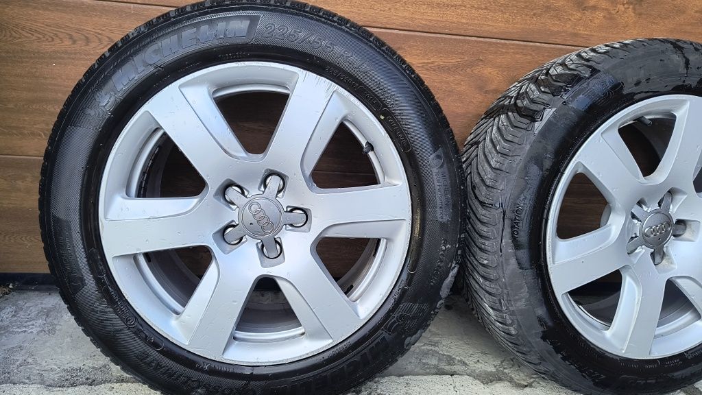 Koła 17 audi A6 C7 A4 225/55 R17 z deklami wielosezonowe Michelin 2023