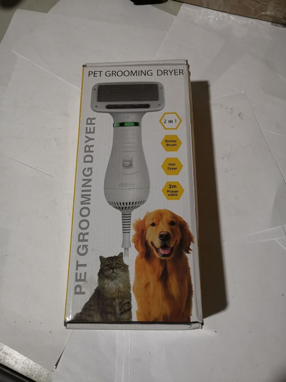 Фен-гребінець для вовни кішок та собак Pet Grooming Dryer WN-10