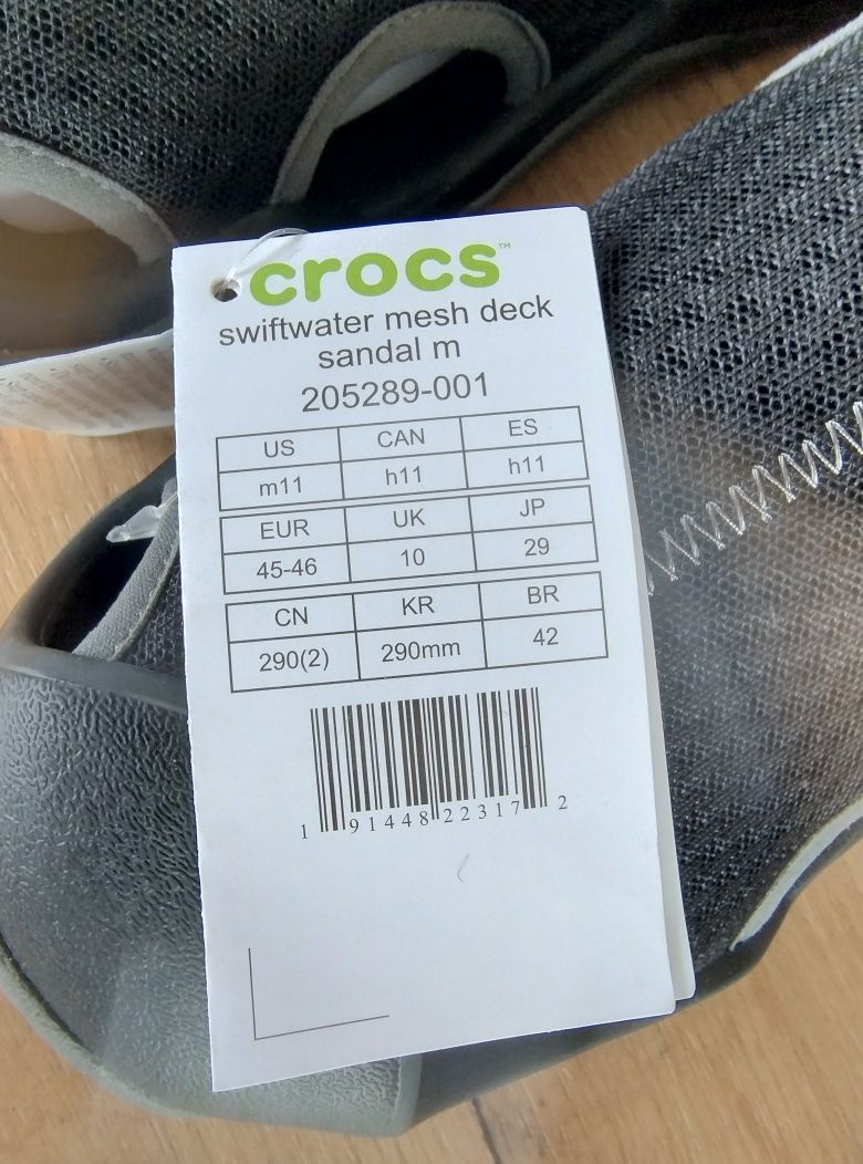 Sandały Crocs swiftwater mesh deck 45-46 / buty do wody - Nowe