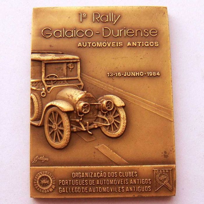 Medalha de Bronze 1º Rally Galaico Duriense Automóveis Antigos 1984
