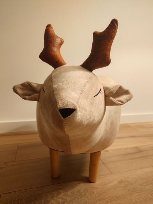 Pufa, podnóżek renifer ze schowkiem  REINDEER