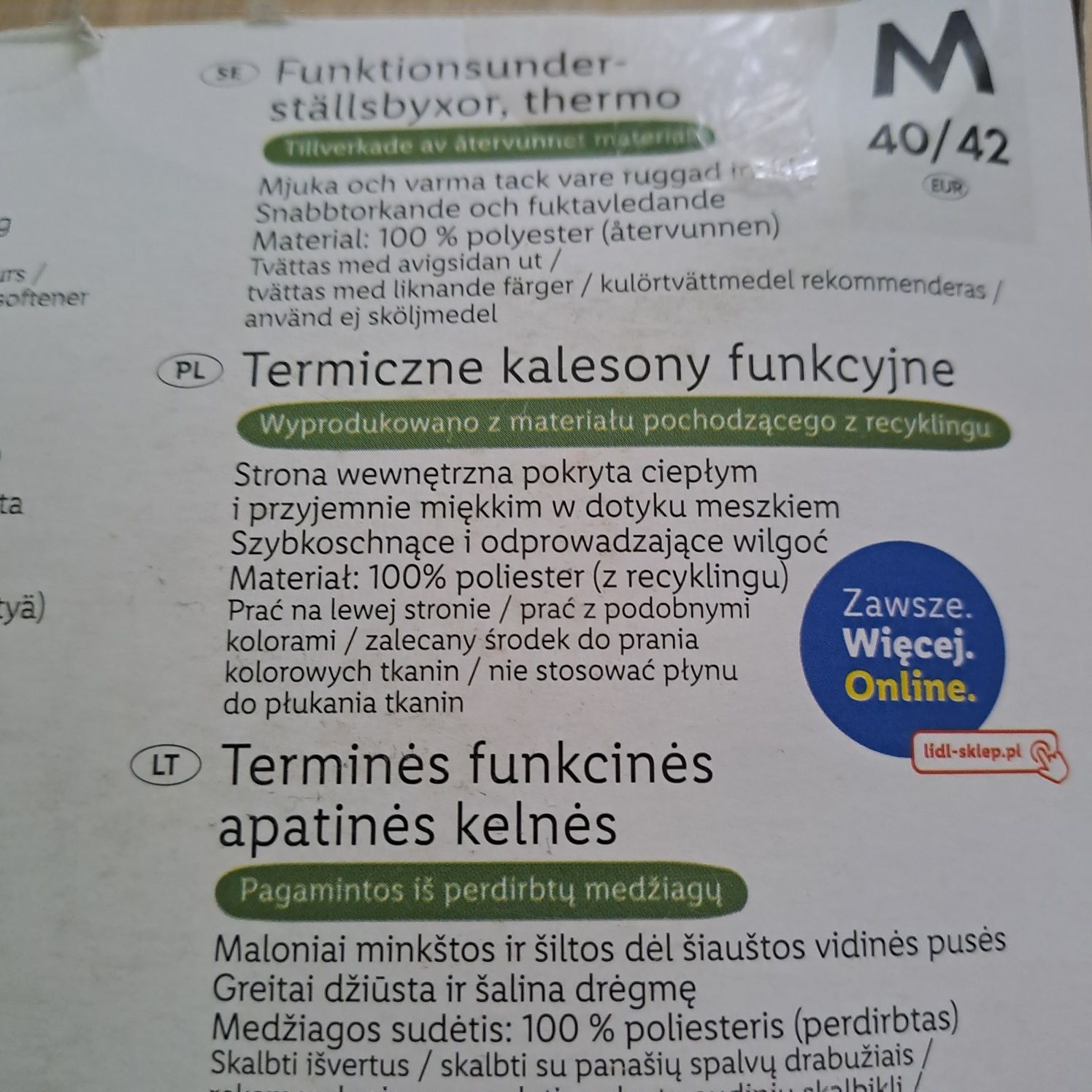 Bielizna termiczna spodnie damskie